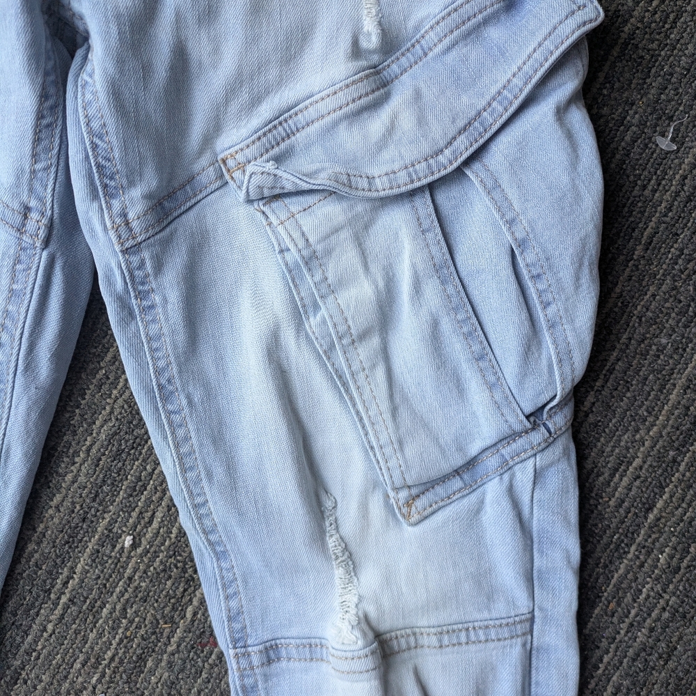 π4/20$ Light Blue Cargo Pants Small 28 - Picture 5 of 5